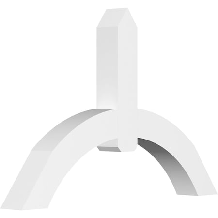 Ekena Millwork Archdale Architectural Grade PVC Gable Bracket, 60"W x 40"H x 6"D x 6"F, 16/12 Pitch GBP060X40X0606ARC00